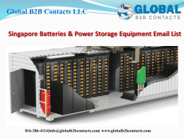 Singapore Batteries & Power Storage Equipment Email List