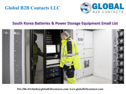 South Korea Batteries & Power Storage Equipment Email List