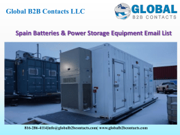 Spain Batteries & Power Storage Equipment Email List