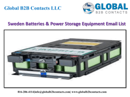 Sweden Batteries & Power Storage Equipment Email List