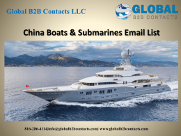  China Boats & Submarines Email List