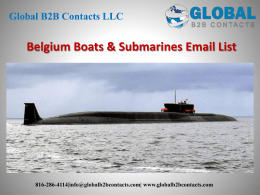 Belgium Boats & Submarines Email List