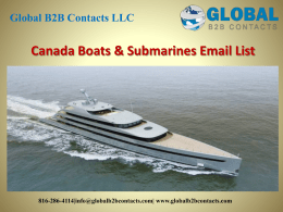 Canada Boats & Submarines Email List
