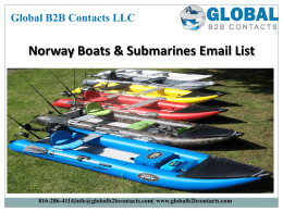 Norway Boats & Submarines Email List