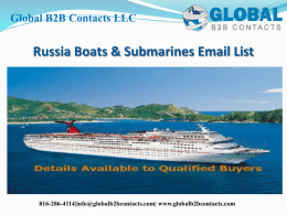 Russia Boats & Submarines Email List