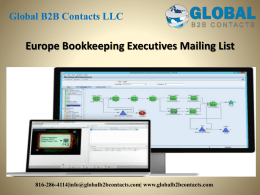 Europe Bookkeeping Executives Mailing List