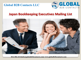 Japan Bookkeeping Executives Mailing List