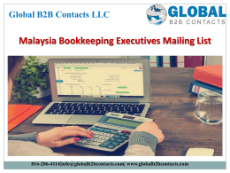 Malaysia Bookkeeping Executives Mailing List