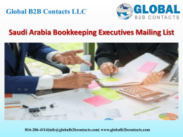 Saudi Arabia Bookkeeping Executives Mailing List