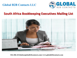 South Africa Bookkeeping Executives Mailing List