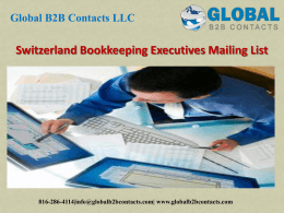 Switzerland Bookkeeping Executives Mailing List