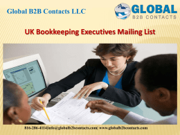 UK Bookkeeping Executives Mailing List