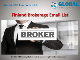 Finland Brokerage Email List