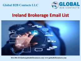 Ireland Brokerage Email List
