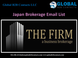 Japan Brokerage Email List