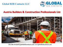 Austria Builders & Construction Professionals List