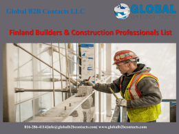 Finland Builders & Construction Professionals List