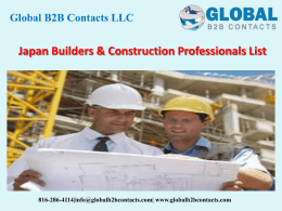 Japan Builders & Construction Professionals List