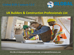 UK Builders & Construction Professionals List