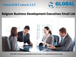 Belgium Business Development Executives Email List