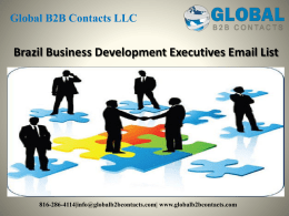 Brazil Business Development Executives Email List