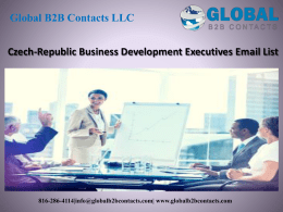 Czech-Republic Business Development Executives Email List