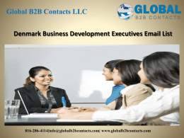 Denmark Business Development Executives Email List