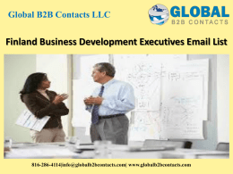 Finland Business Development Executives Email List