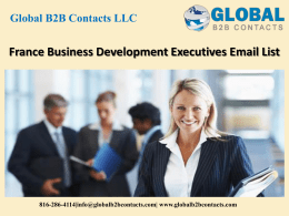 France Business Development Executives Email List