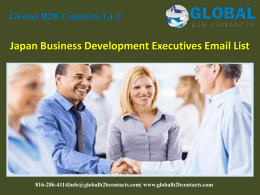 Japan Business Development Executives Email List