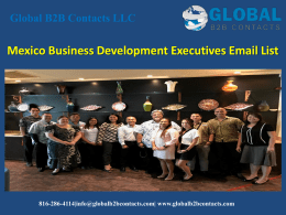 Mexico Business Development Executives Email List
