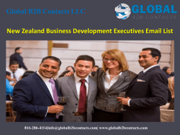New Zealand Business Development Executives Email List