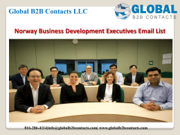 Norway Business Development Executives Email List