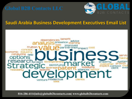 Saudi Arabia Business Development Executives Email List