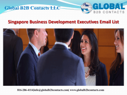 Singapore Business Development Executives Email List