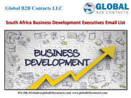 South Africa Business Development Executives Email List