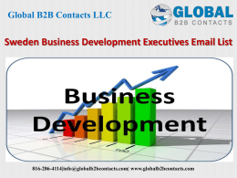 Sweden Business Development Executives Email List