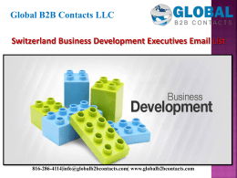 Switzerland Business Development Executives Email List
