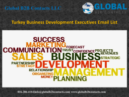 Turkey Business Development Executives Email List