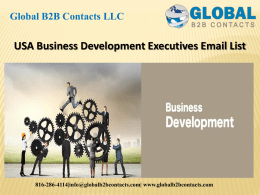 USA Business Development Executives Email List