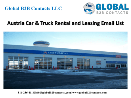 Austria Car & Truck Rental and Leasing Email List