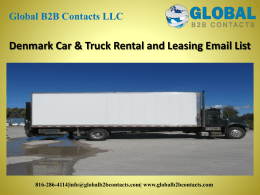 Denmark Car & Truck Rental and Leasing Email List