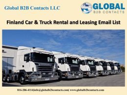 Finland Car & Truck Rental and Leasing Email List