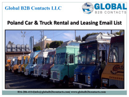 Poland Car & Truck Rental and Leasing Email List