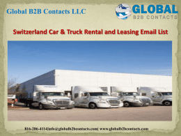 Switzerland Car & Truck Rental and Leasing Email List