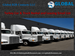 Turkey Car & Truck Rental and Leasing Email List