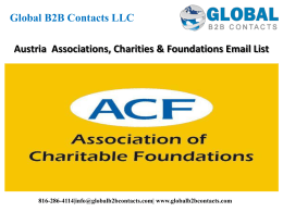 Austria  Associations, Charities & Foundations Email List