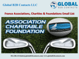 France Associations, Charities & Foundations Email List