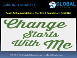 Saudi Arabia Associations, Charities & Foundations Email List