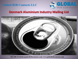 Denmark Aluminium Industry Mailing List